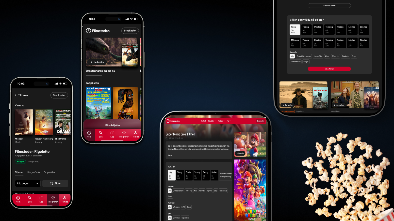 Mobile app surfaces